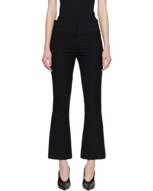 Courreges Heritage Cropped Bootcut Trousers - Black