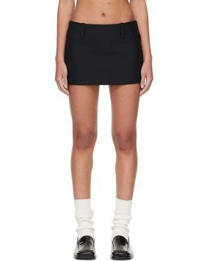 Fax Copy Express Belt Loop Miniskirt - Black