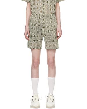 OLLY SHINDER Short Vert À Motif Graphique - Multicolore