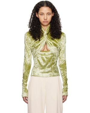 Nanushka Green Iride Long Sleeve T-shirt - Multicolour