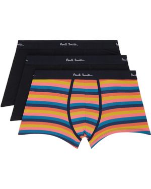 Paul Smith マルチカラー オーガニックコットン ボクサーブリーフ 3枚セット - ブラック