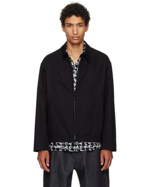 Y's for men Katsuragi Zip Blouson Jacket - Black