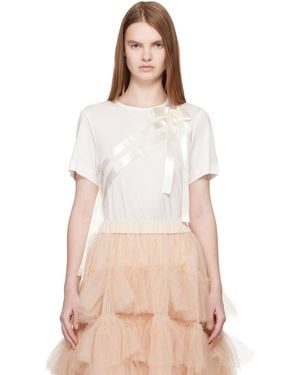 Simone Rocha Bow Sash Easy T-Shirt - Natural