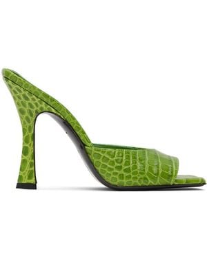 The Attico Green Anais Heeled Sandals