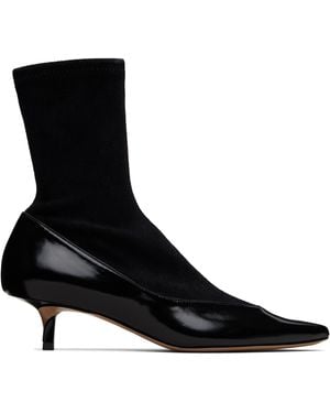 Jacquemus 'The Tourni Pumped Ankle' Boots - Black