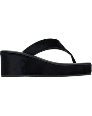 Ancient Greek Sandals Charys Low Wedge Heeled Sandals - Black
