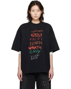 Vetements 7 Sins T-Shirt - Black