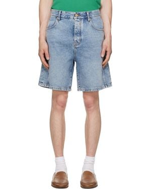 Balmain Bermuda Denim Shorts - Blue
