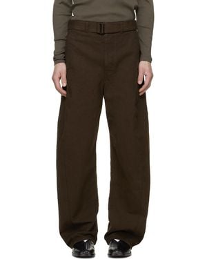 Lemaire Twisted Belted Jeans - Brown