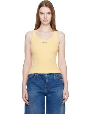 CASABLANCA Corrosion Ribbed Tank Top - Blue