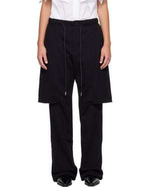 Sacai Cotton Jersey Lounge Pants - Black