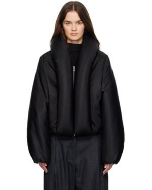 Alaïa Alaïa Taffeta Padded Bomber Jacket - Black