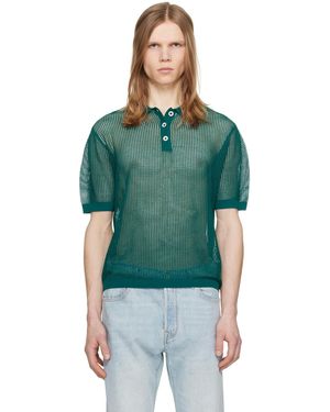 Zankov Polo Vert À Trois Boutons