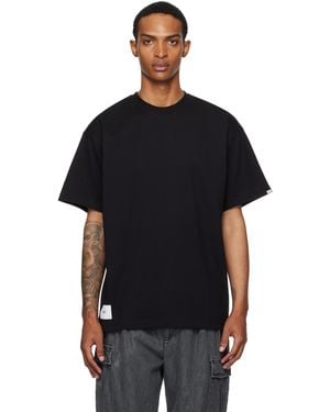 WTAPS ブラック Sign 01 Tシャツ