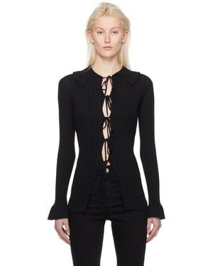 By Malene Birger Devora リブニット カーディガン - ブラック