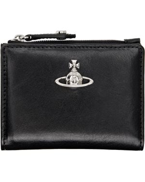 Vivienne Westwood Slim Flap Card Holder - Black