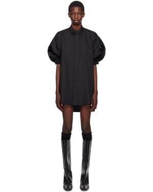 Sacai Puff Sleeve Minidress - Black