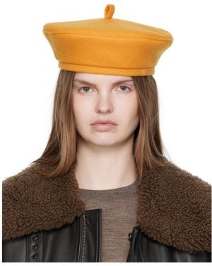 Ruslan Baginskiy Wool-Blend Beret - Brown