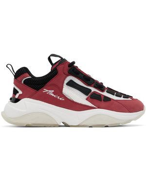Amiri キッズ｜ホワイト＆バーガンディ Bone ランニングスニーカー - ブラック