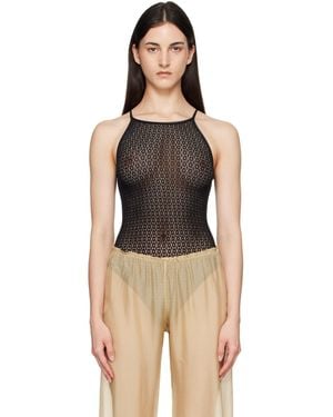 Wolford Daisy Net Bodysuit - Black