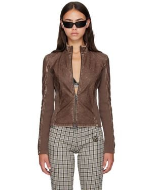 DIESEL Biker Jacket - Brown
