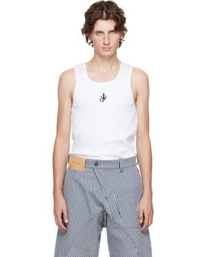 JW Anderson Anchor Embroidery Tank Top - Black