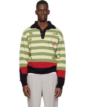 ANDERSSON BELL Stripe Damaged Polo - Multicolour