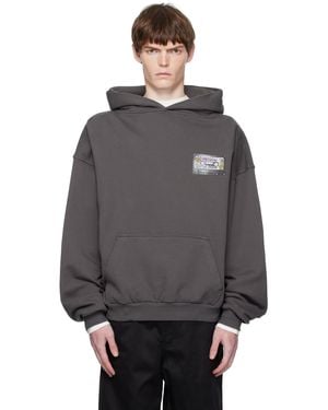 we11done Cassette Tape Print Hoodie - Gray