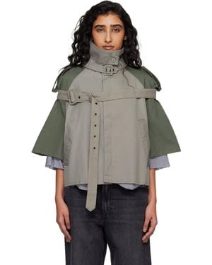OTTOLINGER Khaki Chopped Trench Jacket - Grey