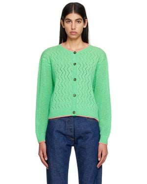 MSGM ーン ボタン カーディガン - グリーン