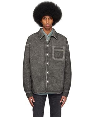 John Elliott グレー Scout オーバーシャツ ジャケット - ブラック