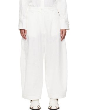 Cordera Tubular Curved Trousers - White