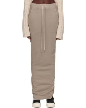 Rick Owens Tower Pull On Pillar Maxi Skirt - Natural