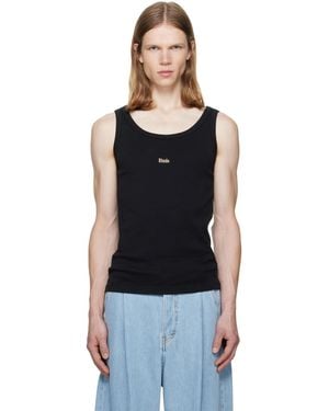 Rhude Logo Ribbed Tank Top - Black