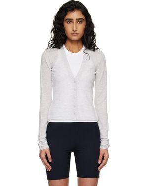 Skims Featherweight Cashmere Cardigan - White