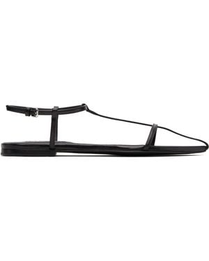 Jil Sander ブラック Cage フラットサンダル