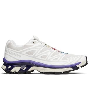 Salomon ホワイト＆グレー Xt-6 スニーカー - ブラック