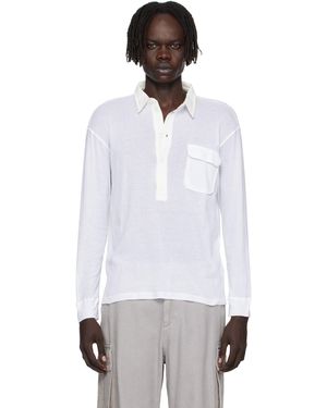 GIMAGUAS Tristan Long Sleeve Polo - White