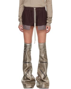 Rick Owens バーガンディ Concordians Fog ボクサー ショートパンツ - ブラック