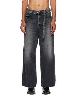 Sacai Wide Denim Jeans - Grey