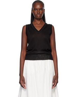 NOTHING WRITTEN Dore Sleeveless Knit Top - Black
