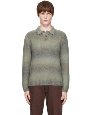 Palmes Alpaca Ls Knit Polo Jumper - Grey