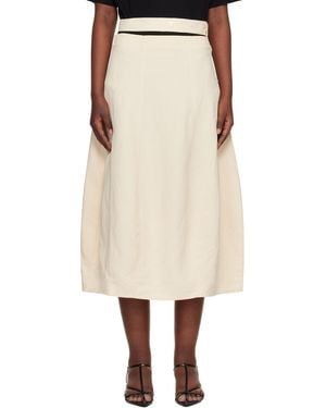 Studio Nicholson Orcha Midi Skirt - Natural