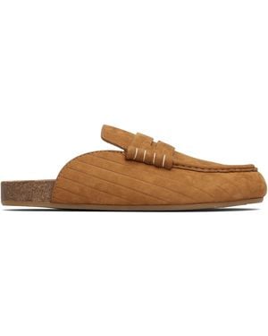 JW Anderson Tan Stitch Loafers - Black