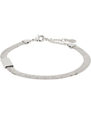 Burberry Bracelet À Logo Gravé À Carreaux - Noir