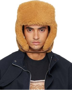 Acne Studios Shearling Aviator Hat - Blue