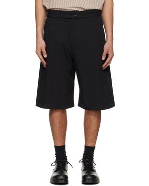 LE17SEPTEMBRE Belted Curved Shorts - Black