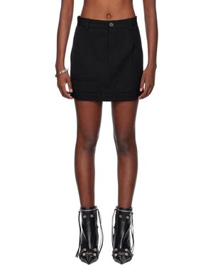 Balenciaga デコンストラクト ミニスカート - ブラック