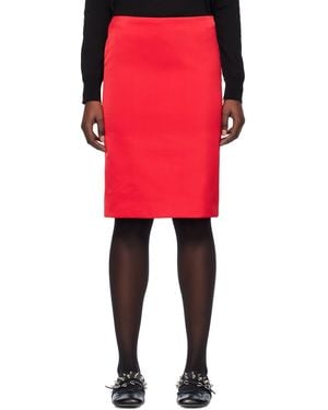 we11done Vented Midi Skirt - Red