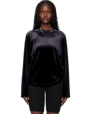 Fear Of God Holiday Velour Classic Long Sleeve T-Shirt - Black